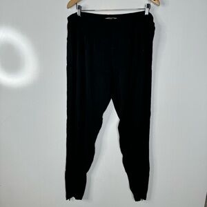 Tucker Black Silk Drawstring Waist Pants Size Small